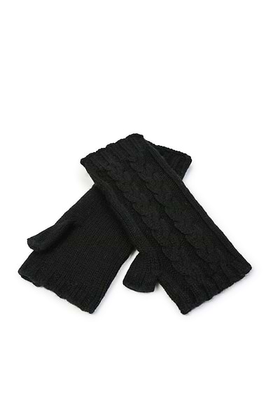 Ladies 3-Ply Cashmere Cable Wristwarmer