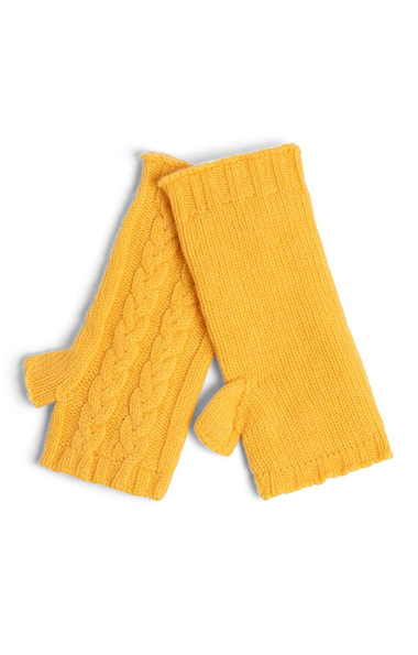 Ladies 3-Ply Cashmere Cable Wristwarmer