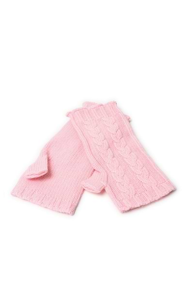 Ladies 3-Ply Cashmere Cable Wristwarmer