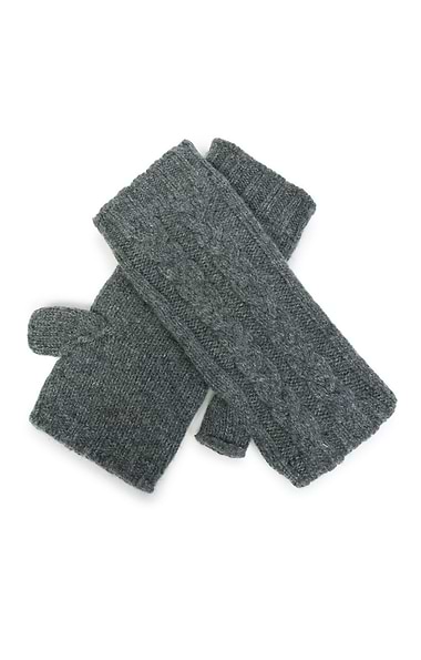 Ladies 3-Ply Cashmere Cable Wristwarmer