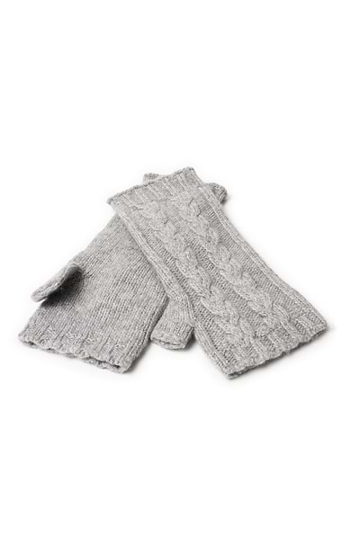 Ladies 3-Ply Cashmere Cable Wristwarmer