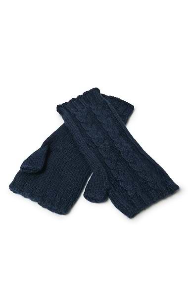 Ladies 3-Ply Cashmere Cable Wristwarmer