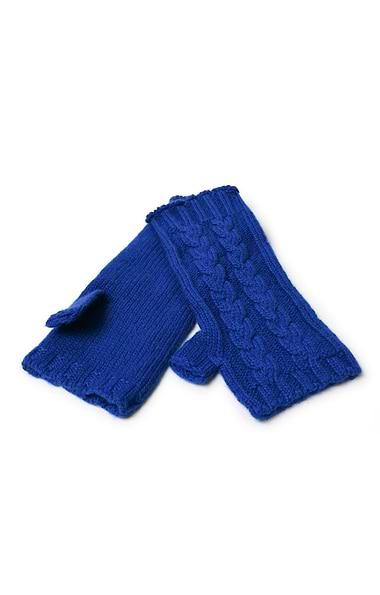 Ladies 3-Ply Cashmere Cable Wristwarmer
