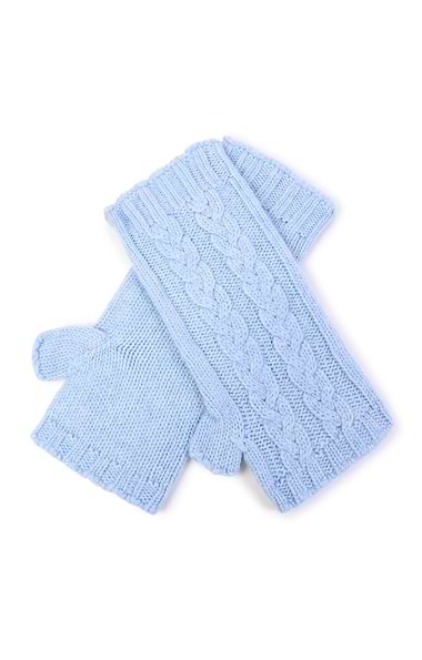 Ladies 3-Ply Cashmere Cable Wristwarmer