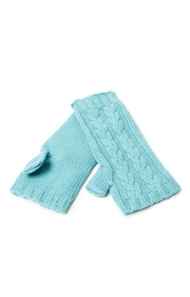 Ladies 3-Ply Cashmere Cable Wristwarmer