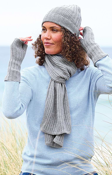 Ladies Cashmere Rib Wristwarmer