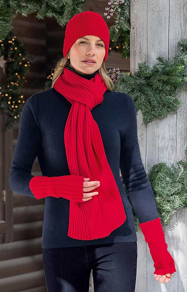 Ladies Cashmere Rib Wristwarmer