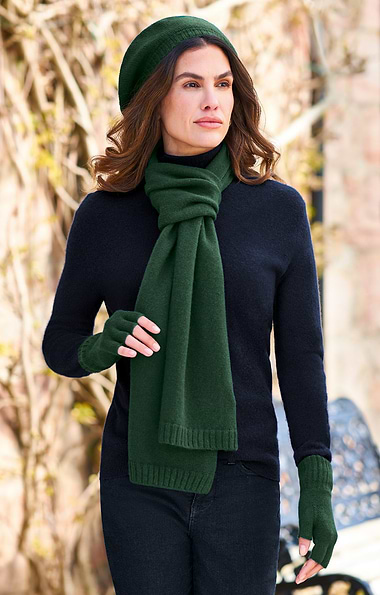 Ladies Cashmere Fingerless Gloves