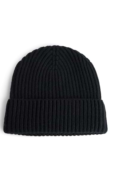 Cashmere Chunky Rib Beanie