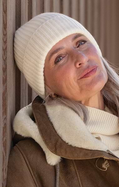 Cashmere Chunky Rib Beanie