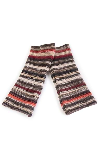 Lambswool Striped Fingerless Glove