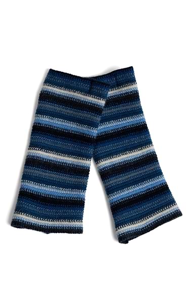 Lambswool Striped Fingerless Glove