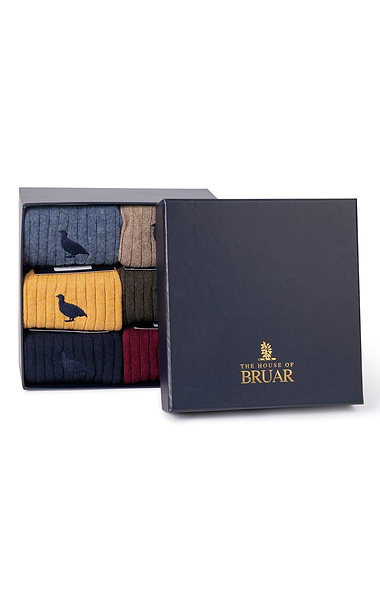 Men's Merino & Cashmere Box of 6 Socks