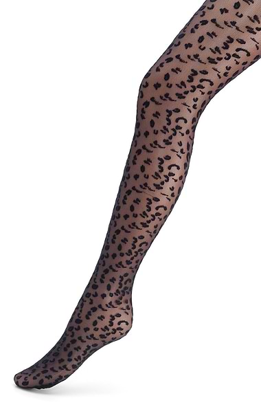 Ladies Leopard Mesh Tights