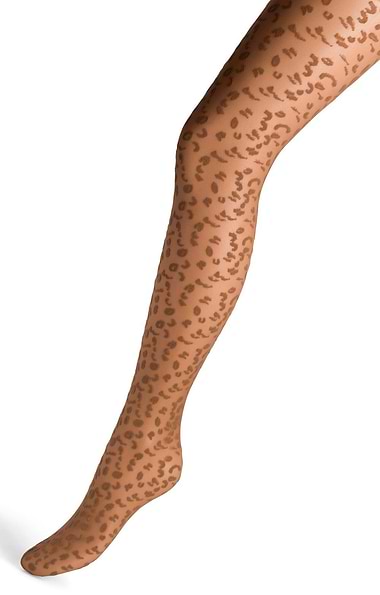Ladies Leopard Mesh Tights