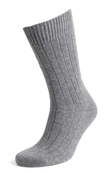 Men's Ribbed Cashmere Socks