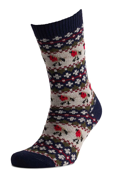 Ladies Barbour Robin Fairisle Socks