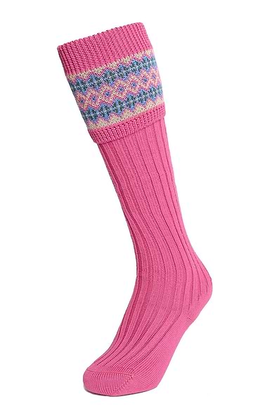 Ladies Merino Fairisle Sock