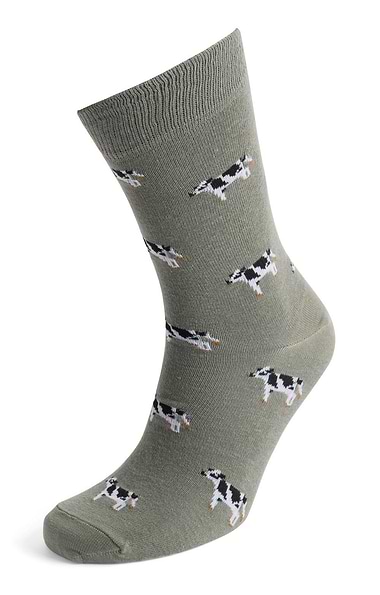 Men's Cow Print Sock