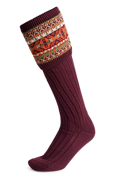 Men's Merino Fairisle Shooting Socks
