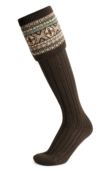 Men's Merino Fairisle Shooting Socks