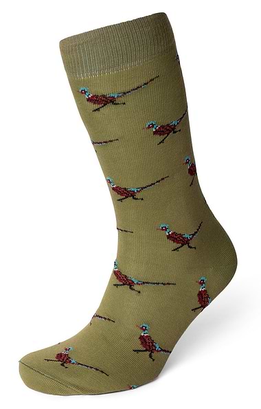 Men's House of Cheviot Cotton Rich Country Motif Socks