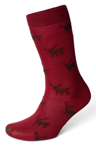 Men's House of Cheviot Cotton Rich Country Motif Socks