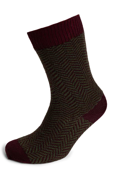 Men's House of Cheviot Merino Blend Herringbone Socks