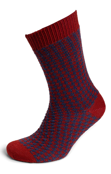 Men's House of Cheviot Merino Blend Dogtooth Socks