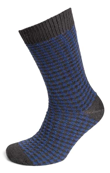 Men's House of Cheviot Merino Blend Dogtooth Socks