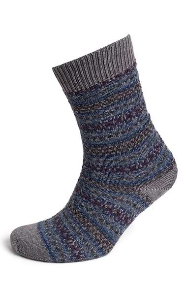 Men's House of Cheviot Merino Blend Casual Fairisle Socks