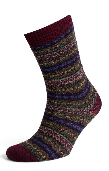 Men's House of Cheviot Merino Blend Casual Fairisle Socks