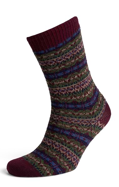 Men's House of Cheviot Merino Blend Casual Fairisle Socks