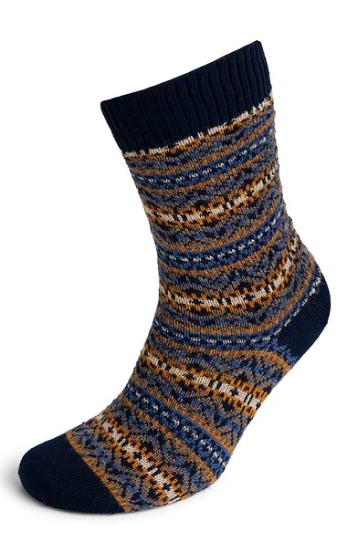 Men's House of Cheviot Merino Blend Casual Fairisle Socks