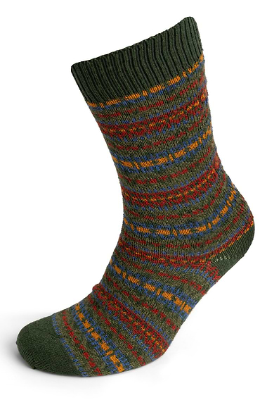 Men's House of Cheviot Merino Blend Casual Fairisle Socks