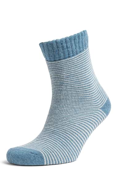 Ladies Sleek Stripe Rib Socks