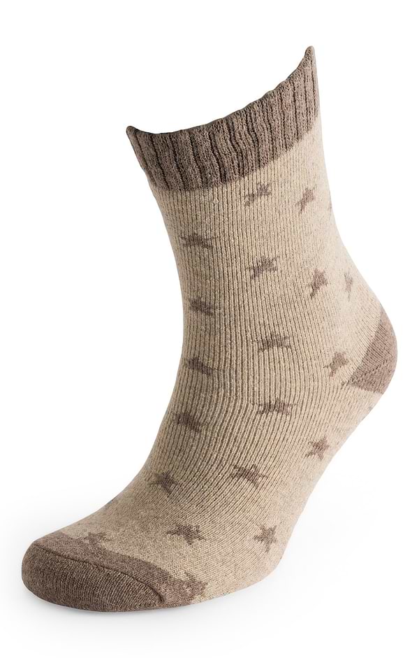 Ladies Stars Ribbed Socks