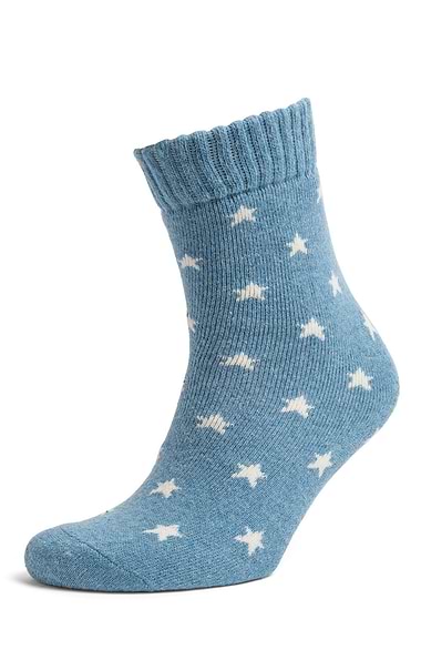 Ladies Stars Ribbed Socks
