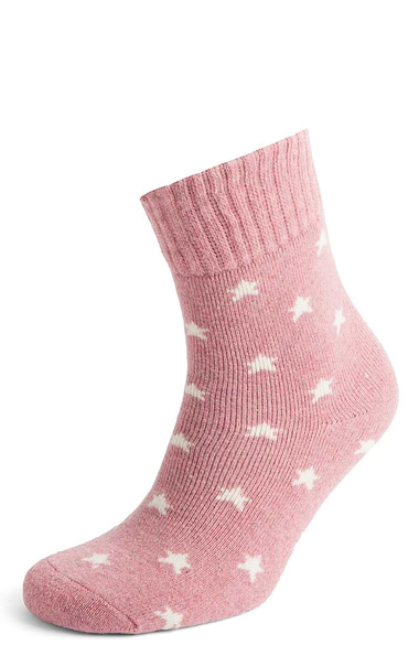 Ladies Stars Ribbed Socks