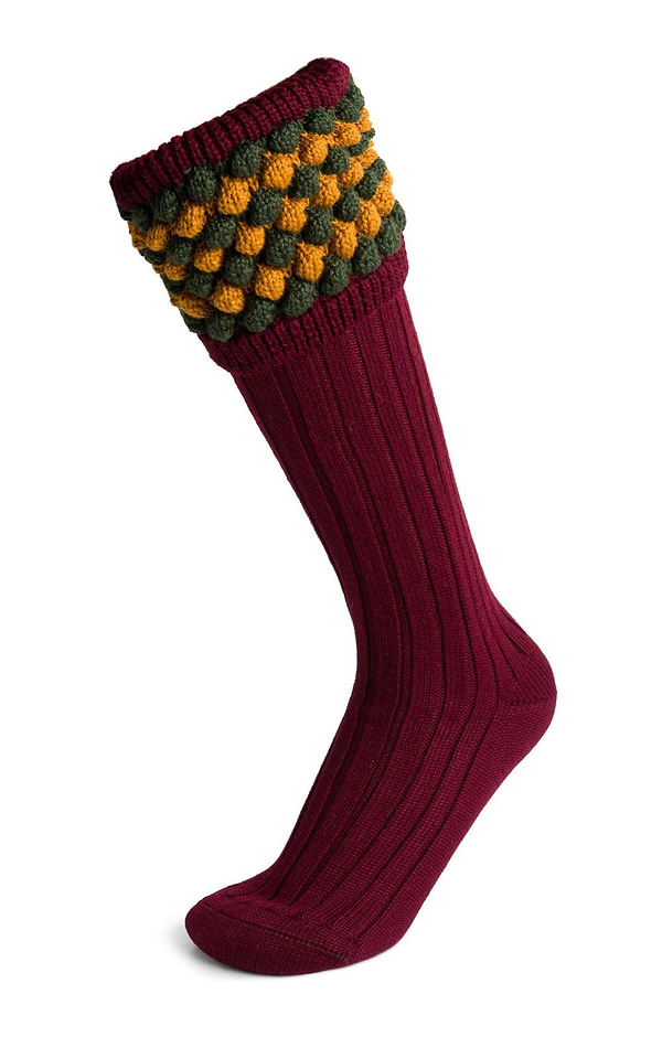Men's Hand Knitted Diamond Top Socks
