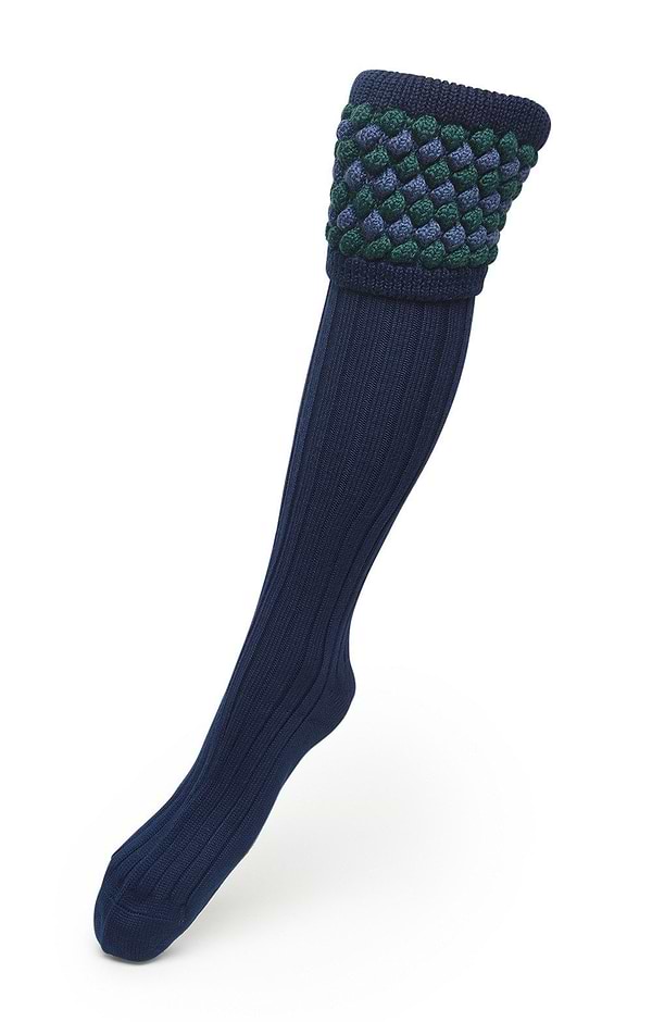 Men's Hand Knitted Diamond Top Socks