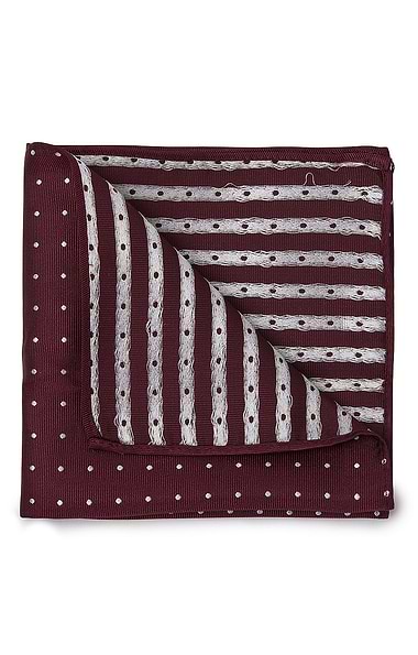 Men's Large Polka Dot Silk Hankie