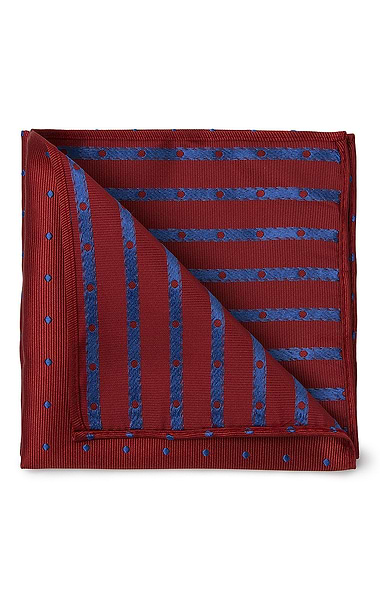 Men's Large Polka Dot Silk Hankie
