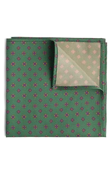 Men's Floral Silk Twill Handkerchief