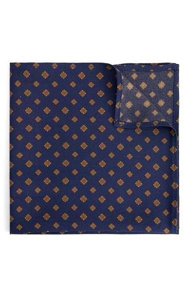Men's Floral Silk Twill Handkerchief