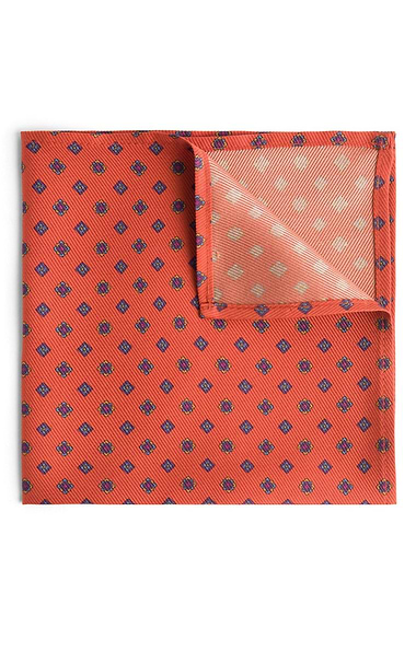 Men's Floral Silk Twill Handkerchief