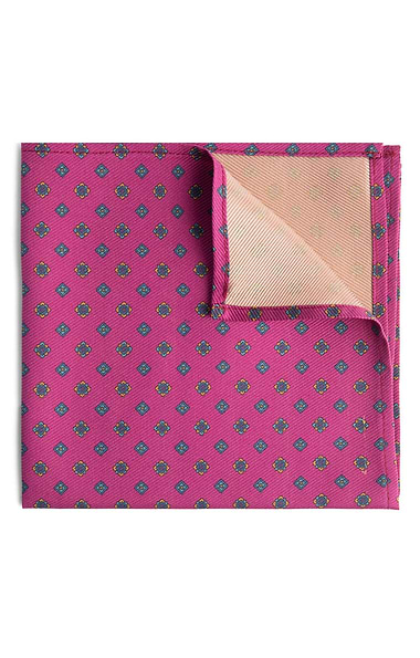 Men's Floral Silk Twill Handkerchief