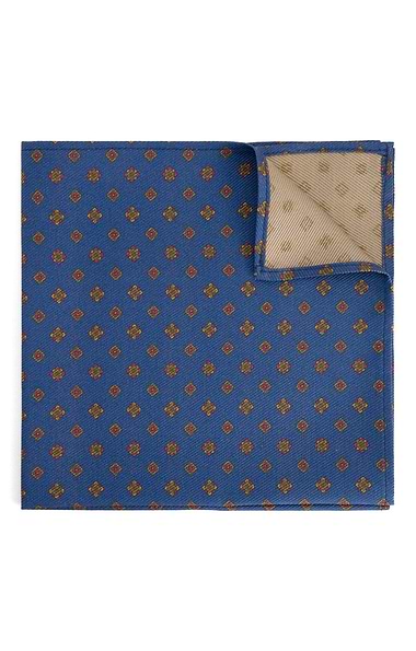 Men's Floral Silk Twill Handkerchief