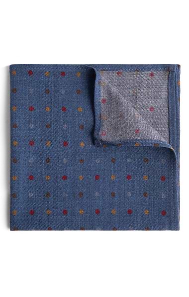 Men's Polka Dot Wool Handkerchief