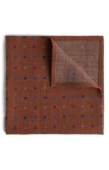 Men's Polka Dot Wool Handkerchief